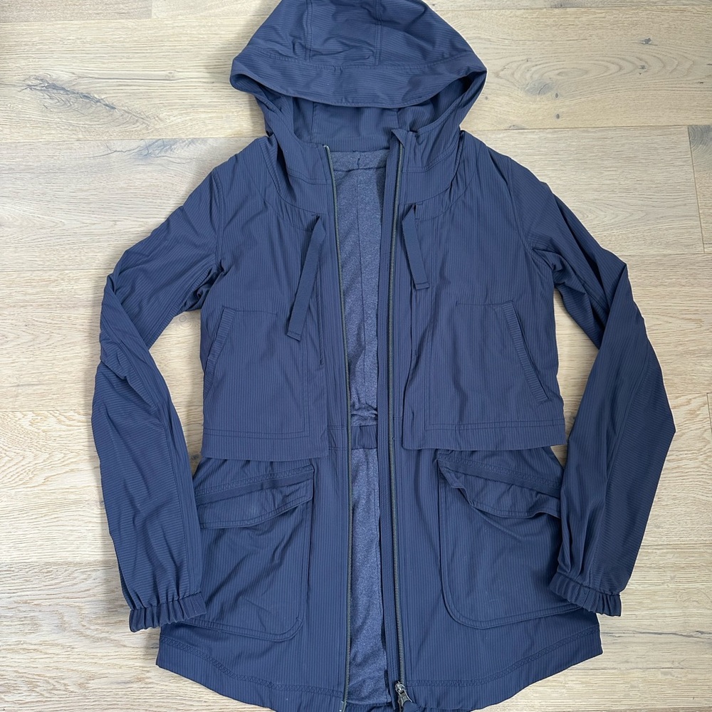 Navy Lululemon Hooded Jacket